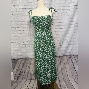 Green Floral Maxi Dress